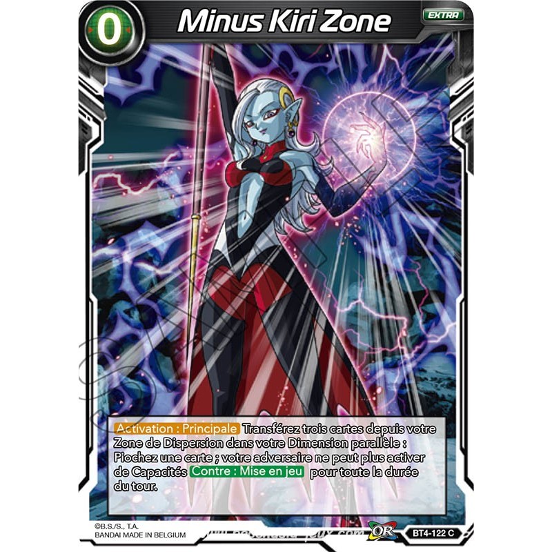 BT4-122 C Minus Kiri Zone Foil (Brillante) / Dragon Ball Super, Série 04 : Colossal Warfare