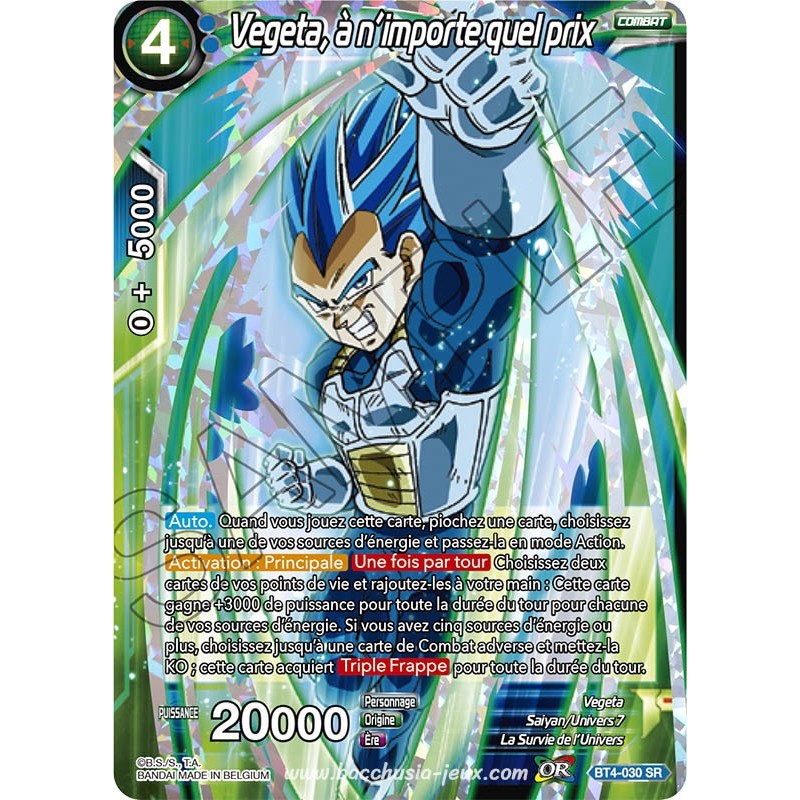 BT4-030 SR Vegeta, à n'importe quel prix / Dragon Ball Super, Série 04 : Colossal Warfare