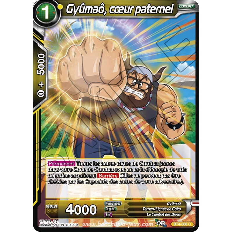 BT4-088 C Gyûmaô, cœur paternel Foil (Brillante) / Dragon Ball Super, Série 04 : Colossal Warfare BT4-088 C Gyûmaô, cœur paternel Foil (Brillante) / Dragon Ball Super, Série 04 : Colossal Warfare