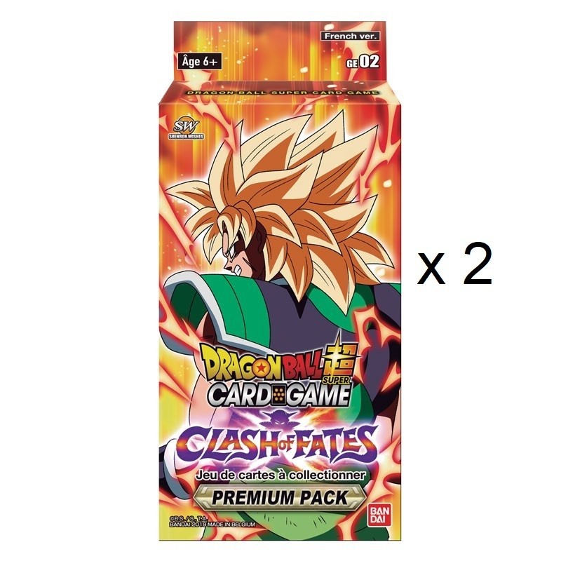 Dragon Ball Super - 2 boîtes Premium Pack Theme Boosters 3 - Clash of Fates - GE02