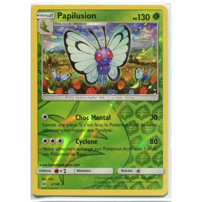 Carte Pokemon SL1 3/149 Papilusion