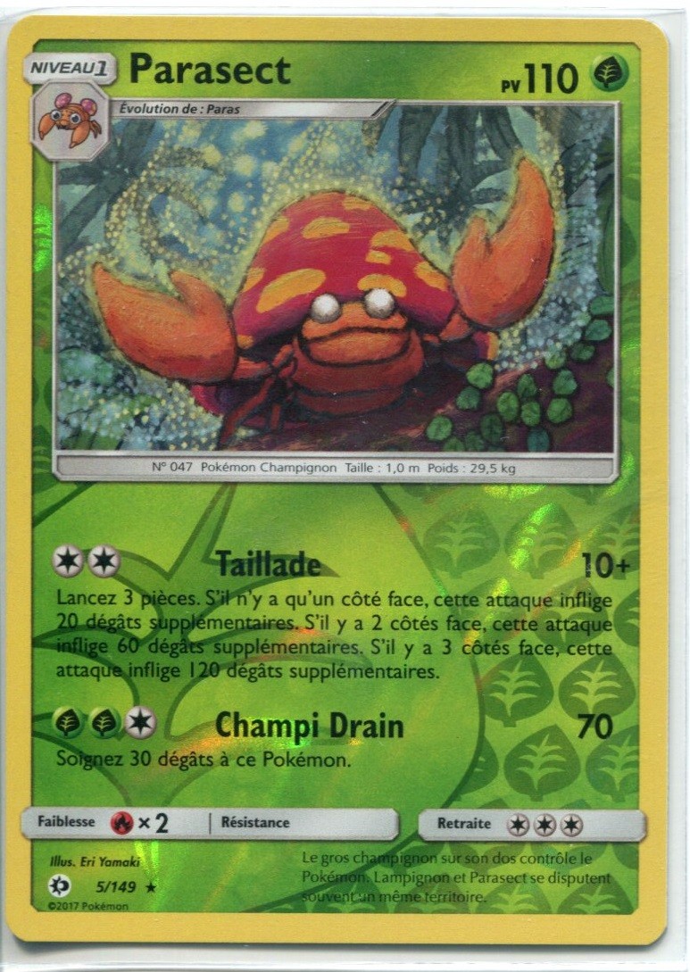 Carte Pokemon Parasect 5 149 Rare Reverse Soleil Et Lune 1 Sl1 Fr Neuf Toys Hobbies Collectible Card Games