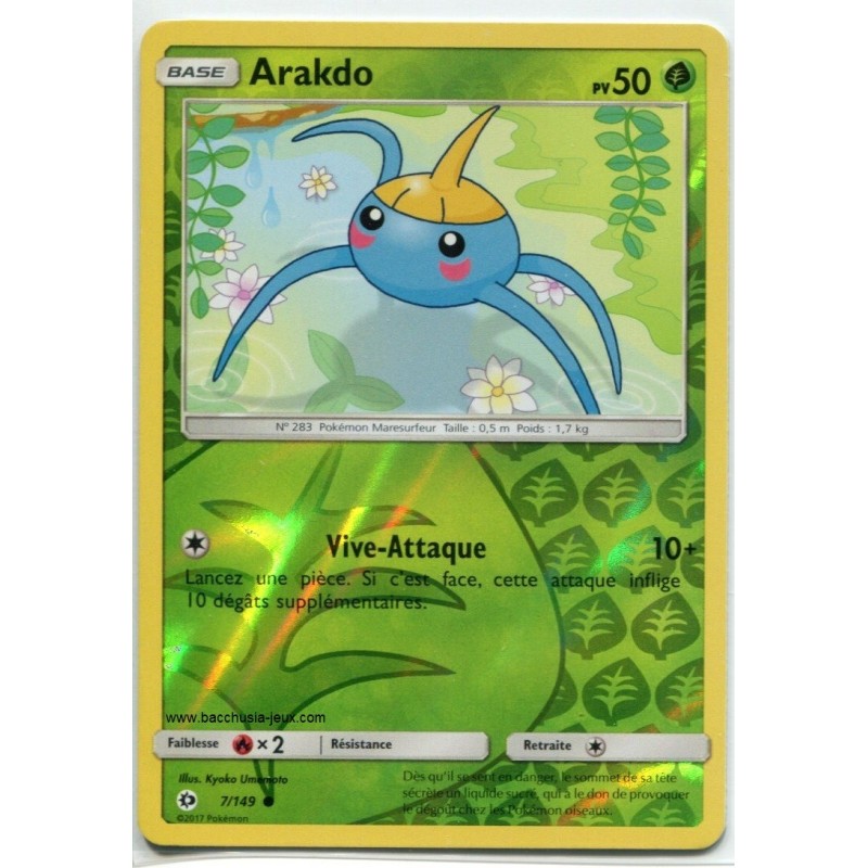 Carte Pokemon SL1 7/149 Arakdo Reverse