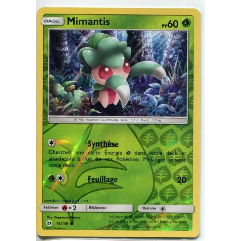 Carte Pokemon SL1 14/149 Mimantis Reverse