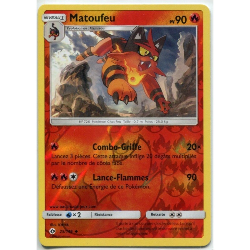 Carte Pokemon SL1 25/149 Matoufeu Reverse