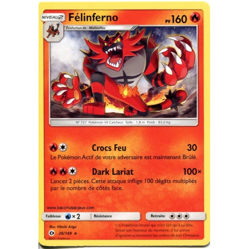 Carte Pokemon SL1 26/149 Félinferno