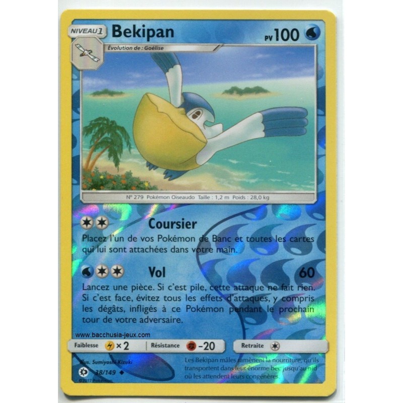 Carte Pokemon SL1 38/149 Bekipan Reverse