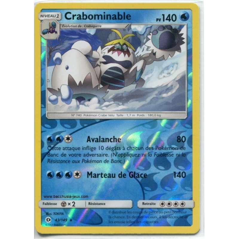 Carte Pokemon SL1 43/149 Crabominable Reverse