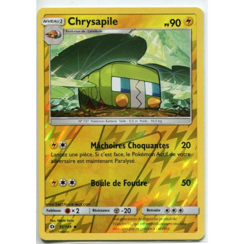 Carte Pokemon SL1 51/149 Chrysapile Reverse