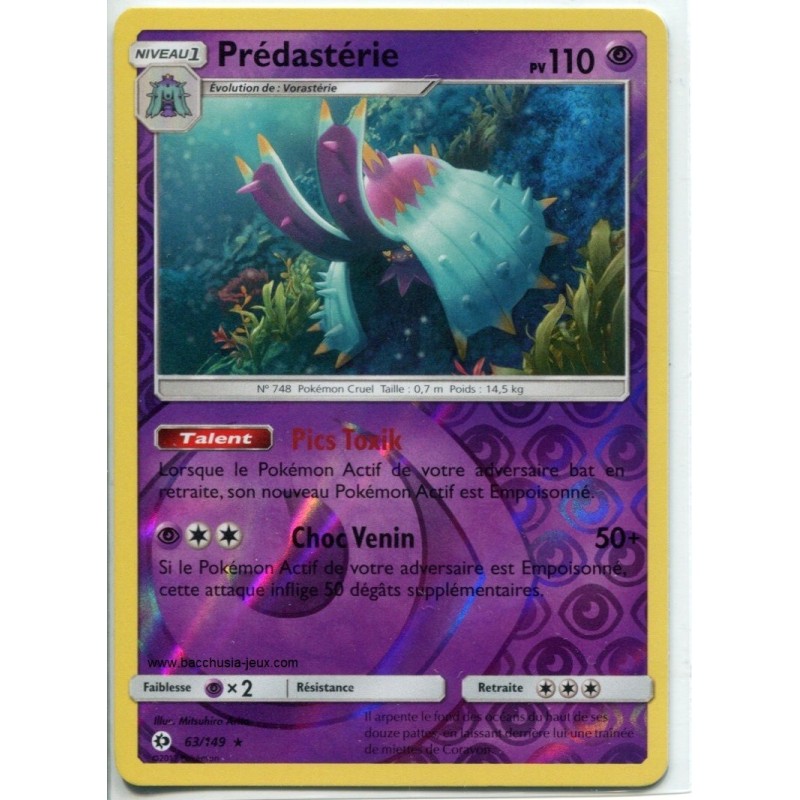 Carte Pokemon SL1 63/149 Prédastérie d'Alola Holo Reverse