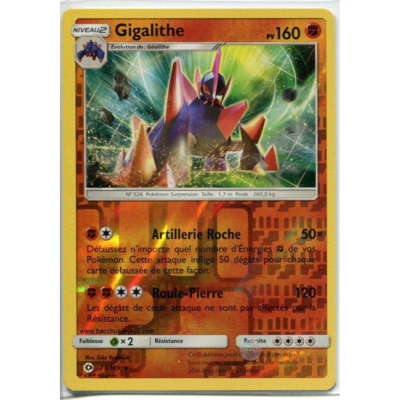 Carte Pokemon SL1 71/149 Gigalithe Holo Reverse
