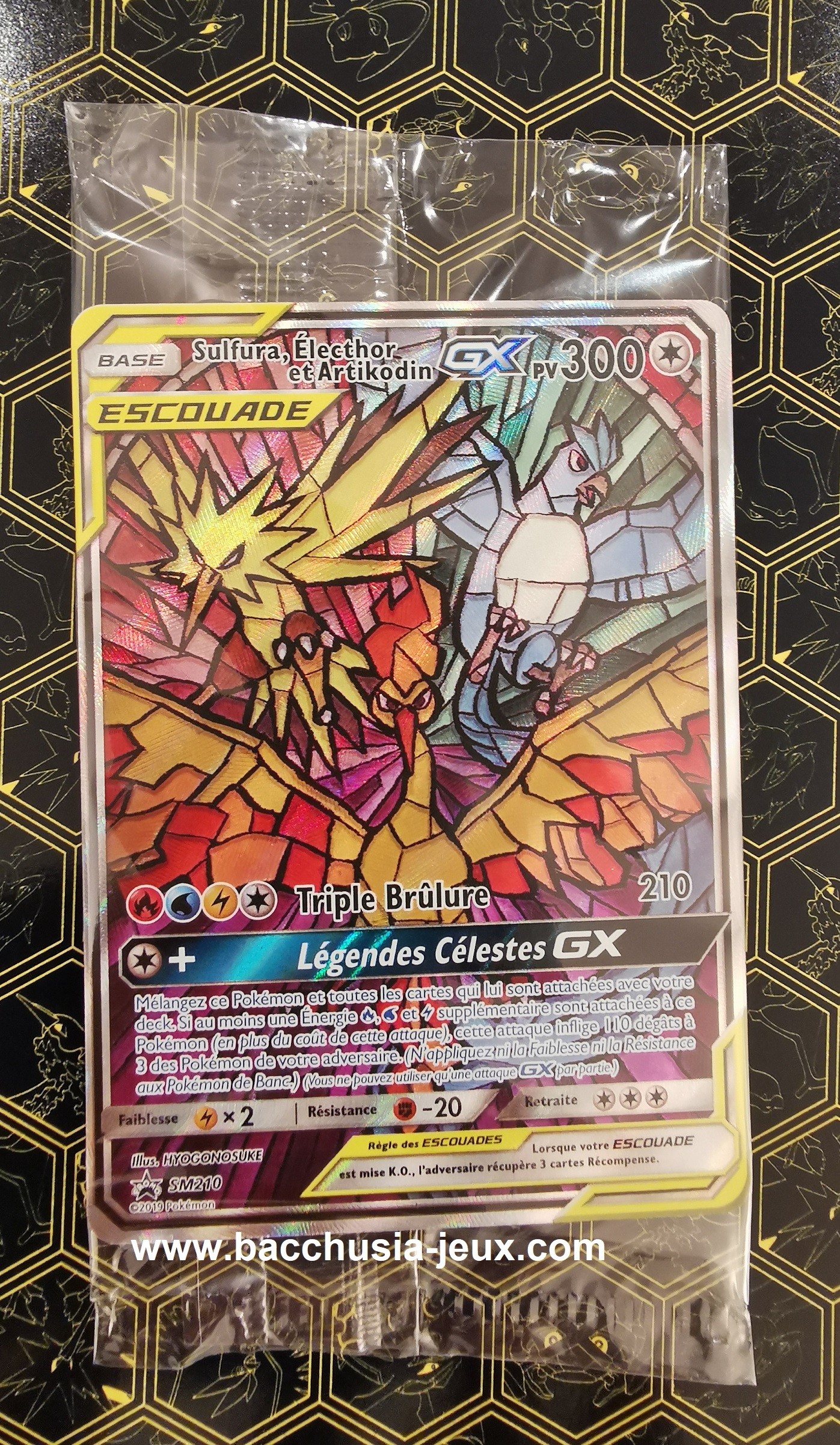 Pokemon Carte Promo Sm210 Sulfura Electhor Et Artikodin Gx Etb Sl11 5 Bacchusia Jeux