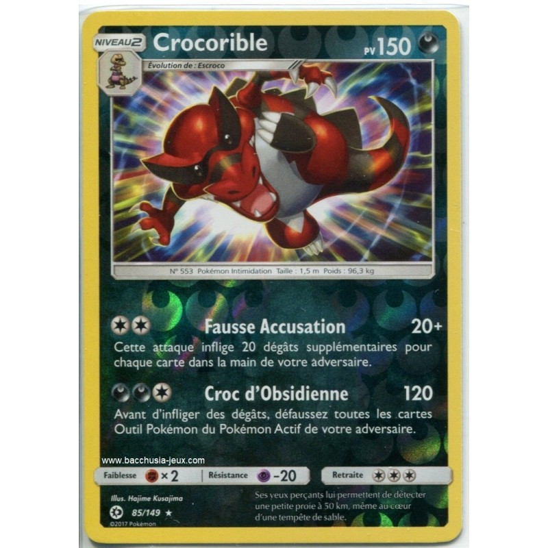 Carte Pokemon SL1 85/149 Crocorible Holo reverse