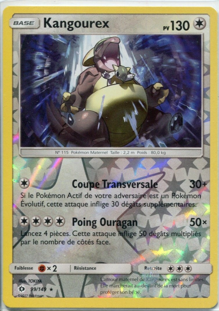 Carte Pokemon Sl1 99 149 Kangourex Holo Reverse Bacchusia Jeux