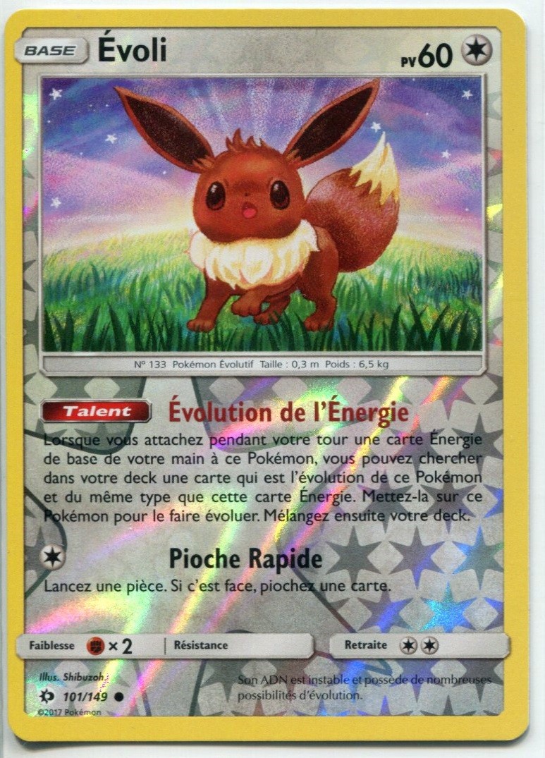 Carte Pokemon Sl1 101 149 Evoli Reverse Bacchusia Jeux