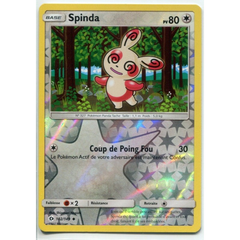 Carte Pokemon SL1 102/149 Spinda reverse