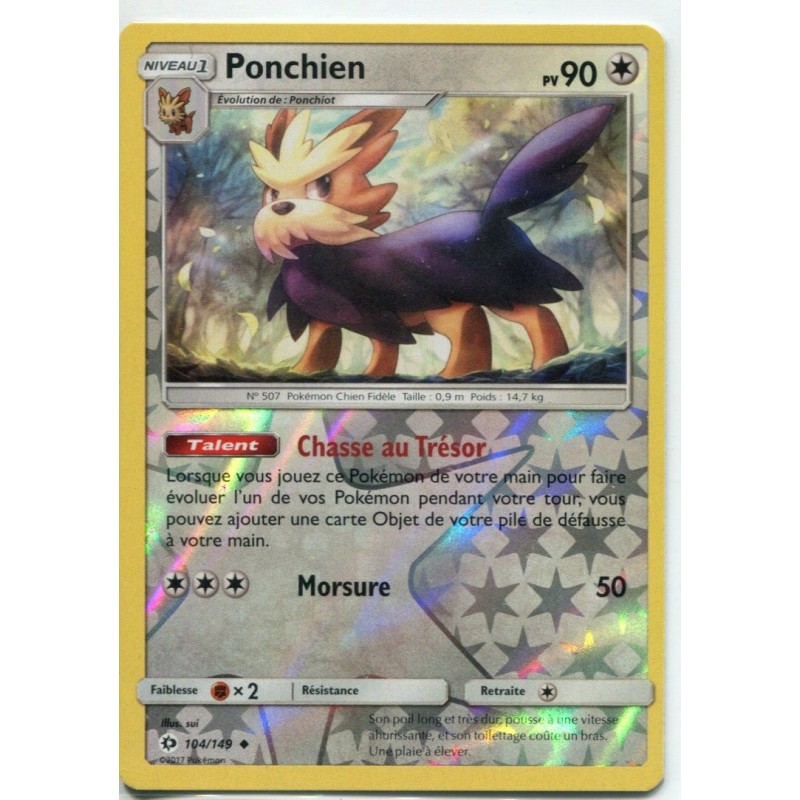 Carte Pokemon SL1 104/149 Ponchien reverse
