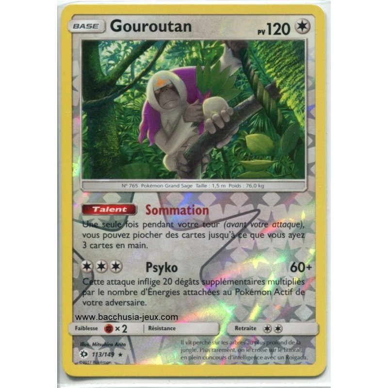 Carte Pokemon SL1 113/149 Gouroutan Holo Reverse