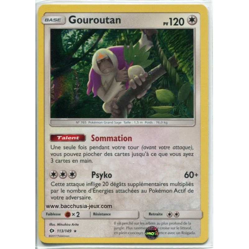 Carte Pokemon SL1 113/149 Gouroutan Holo