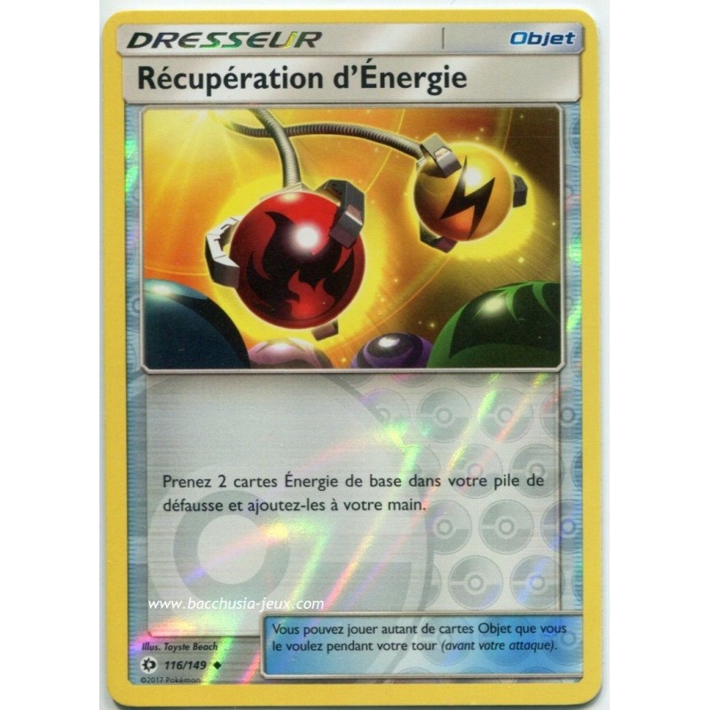 Carte Pokemon SL1 116/149 Recuperation d'energie reverse