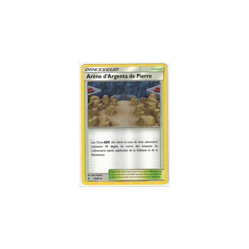 Carte Pokemon SL11.5 54/68 Arene d'Argenta de Pierre