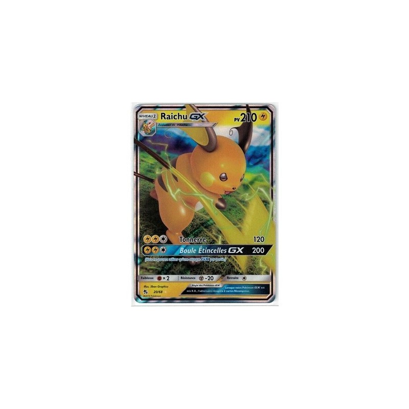 Carte Pokemon SL11.5 20/68 Raichu GX