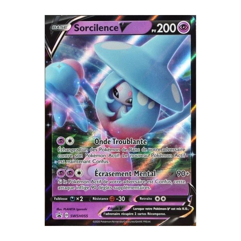 Pokemon Carte Promo SWSH055 Sorcilence V du Coffret EB3.5