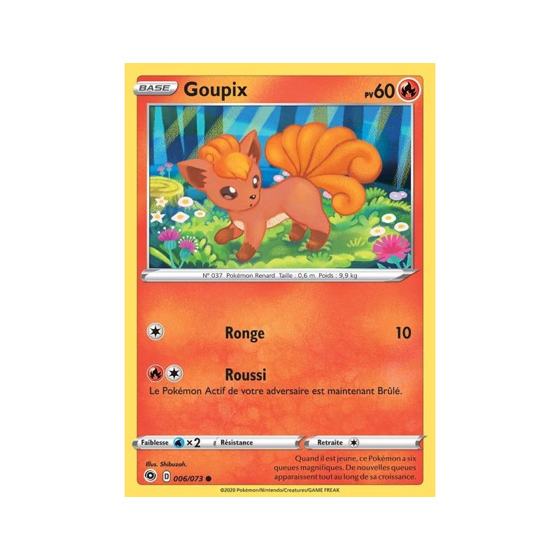 Carte Pokemon EB3.5 6/73 Goupix