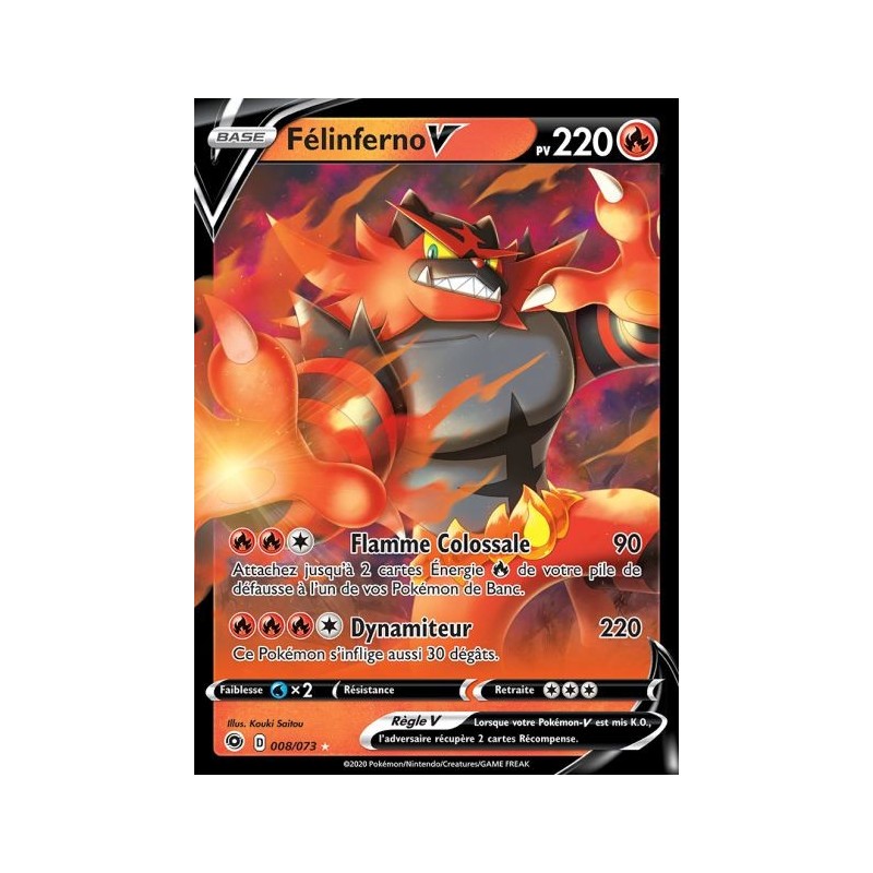 Carte Pokemon EB3.5 8/73 Felinferno V