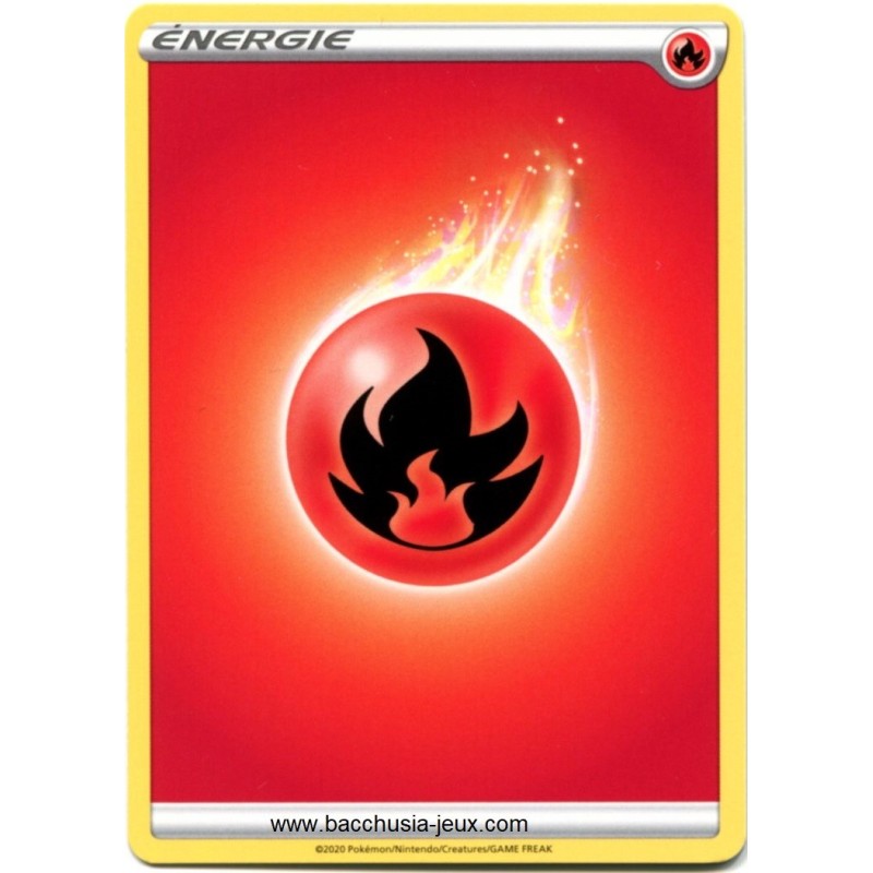 10 Cartes Pokémon Energie Feu série 3