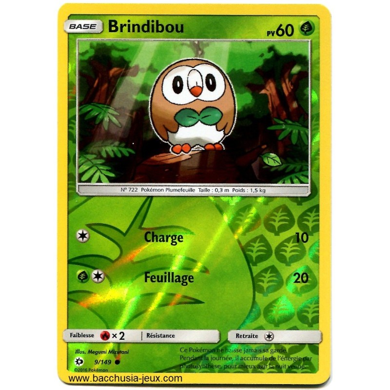 Carte Pokemon SL1 9/149 Brindibou Reverse