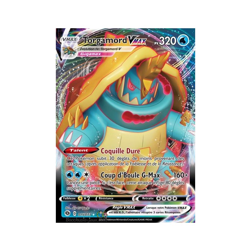 Carte Pokemon EB3.5 15/73 Torgamord V Max