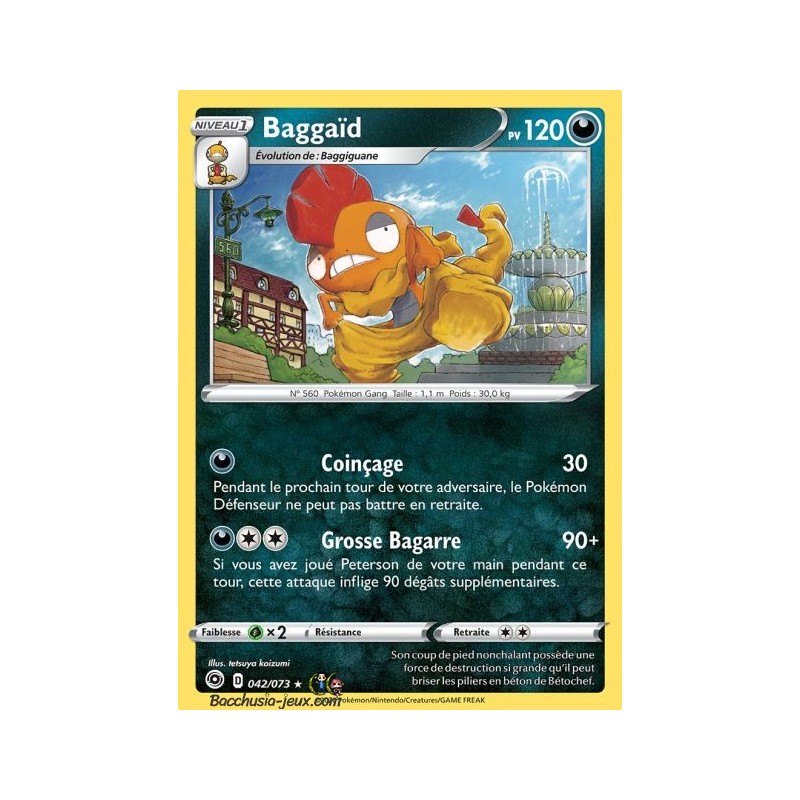 Carte Pokemon EB3.5 42/73 Baggaid