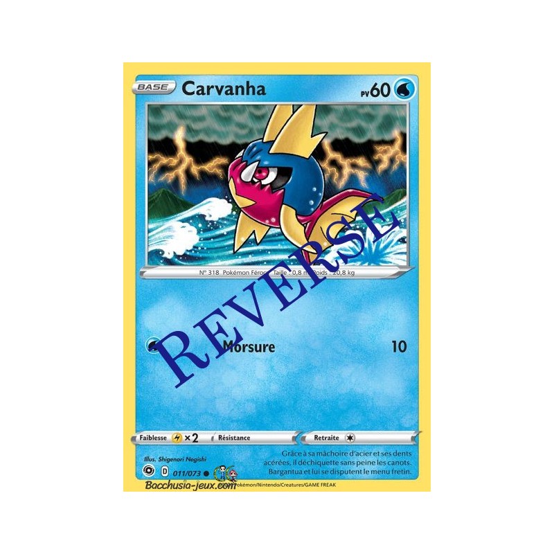 Carte Pokemon EB3.5 11/73 Carvanha Reverse