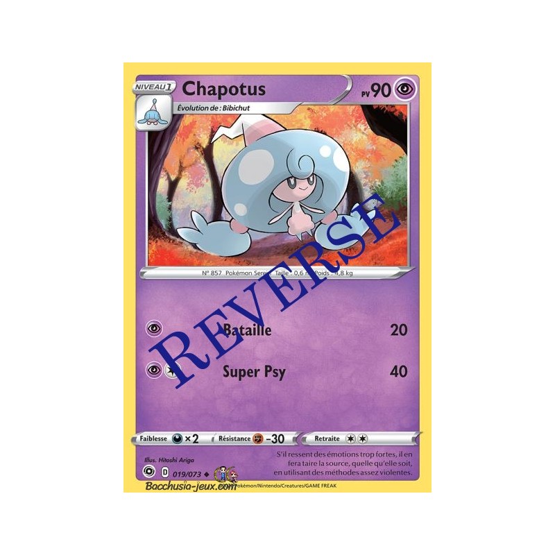 Carte Pokemon EB3.5 19/73 Chapotus Reverse