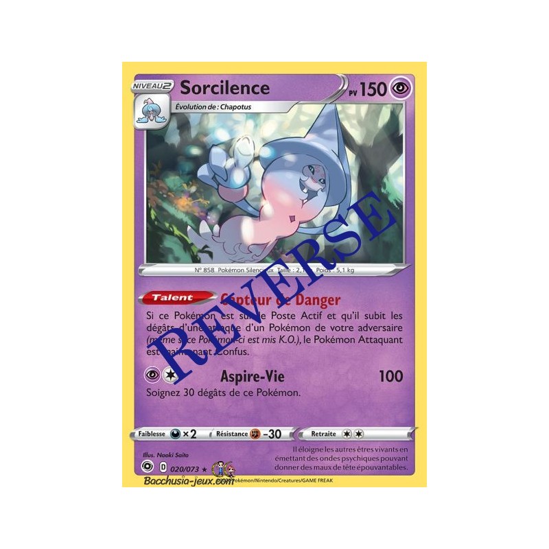 Carte Pokemon EB3.5 20/73 Sorcilence Holo Reverse