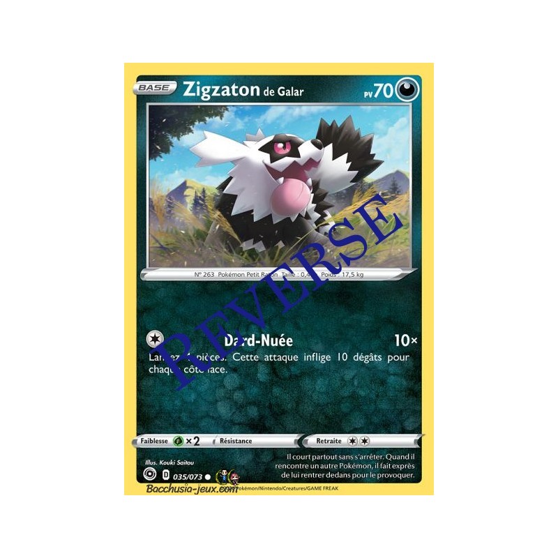 Carte Pokemon EB3.5 35/73 Zigzaton de Galar Reverse