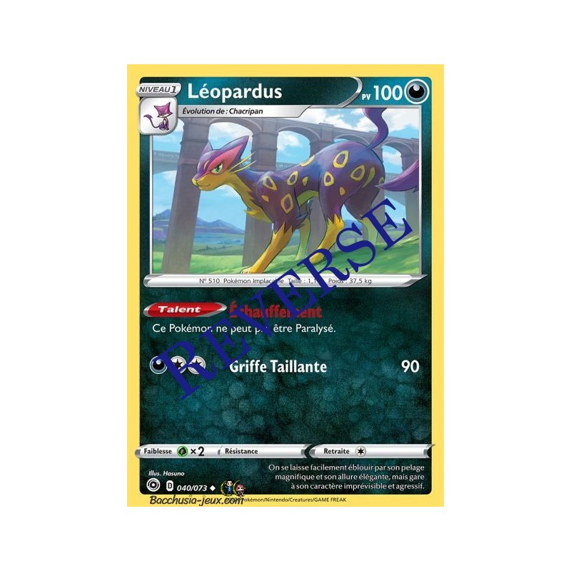 Carte Pokemon EB3.5 40/73 Léopardus Reverse