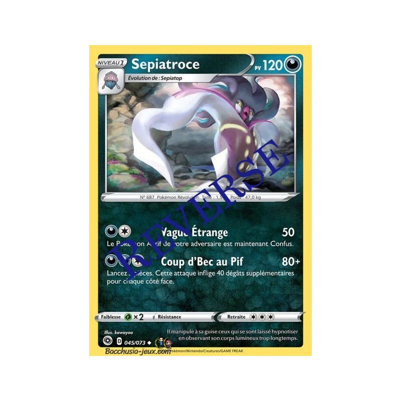 Carte Pokemon EB3.5 45/73 Sepiatroce Reverse