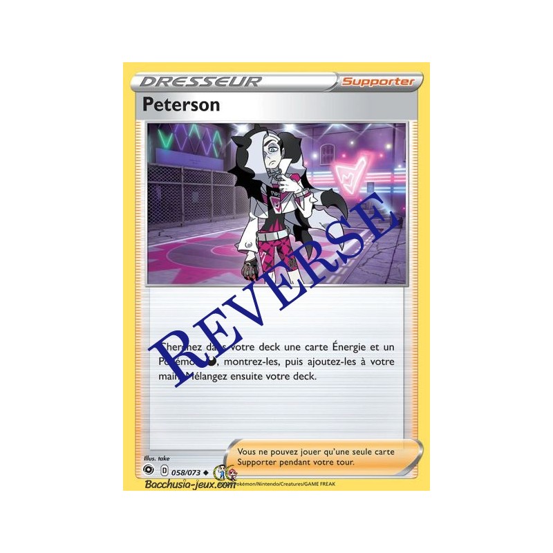 Carte Pokemon EB3.5 58/73 Peterson Reverse