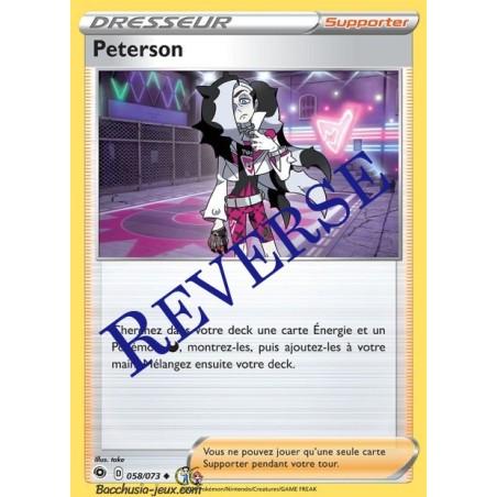 Carte Pokemon EB3.5 58/73 Peterson Reverse