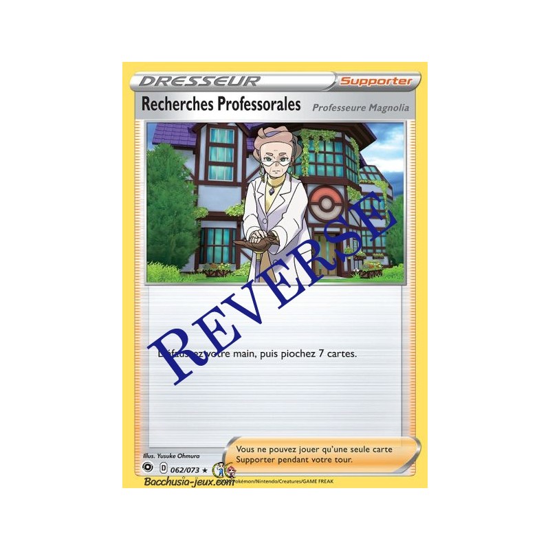 Carte Pokemon EB3.5 62/73 Recherches Professorales Holo Reverse