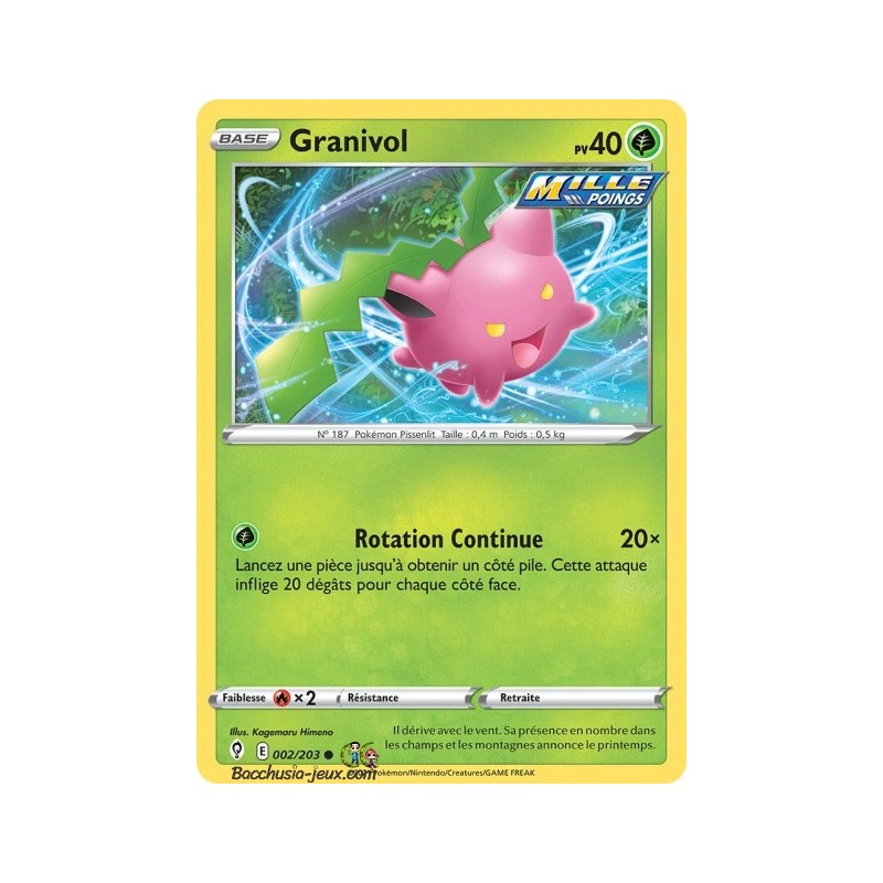 Carte Pokémon EB07 002/203 Granivol
