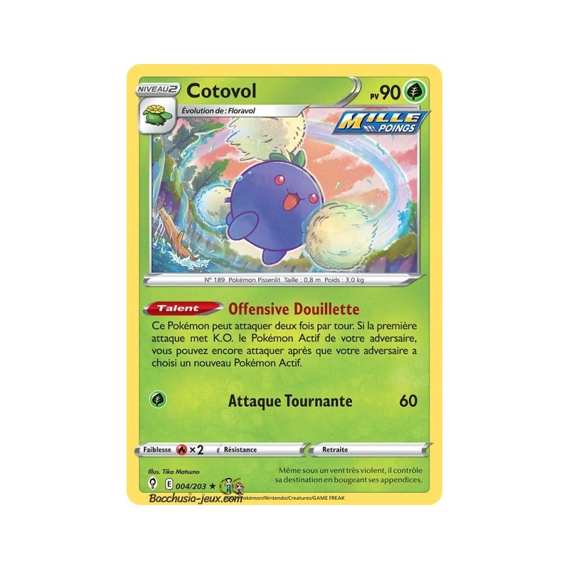 Carte Pokémon EB07 004/203 Cotovol Holo