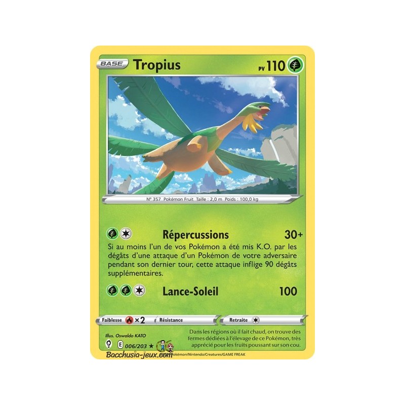 Carte Pokémon EB07 006/203 Tropius