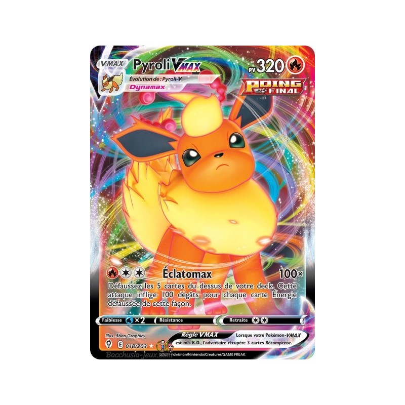 Carte Pokémon EB07 018/203 Pyroli V Max