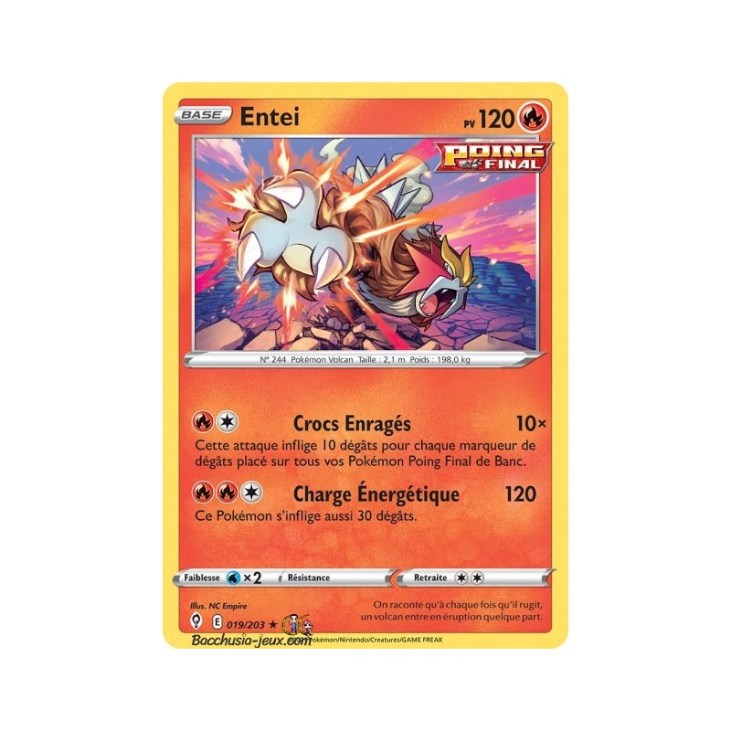 Carte Pokémon EB07 019/203 Entei Holo