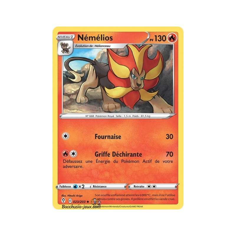 Carte Pokémon EB07 023/203 Némélios