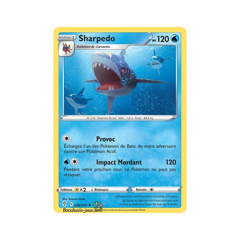 Carte Pokémon EB07 036/203 Sharpedo