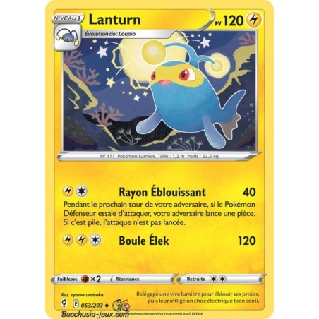 Carte Pokémon EB07 053/203 Lanturn
